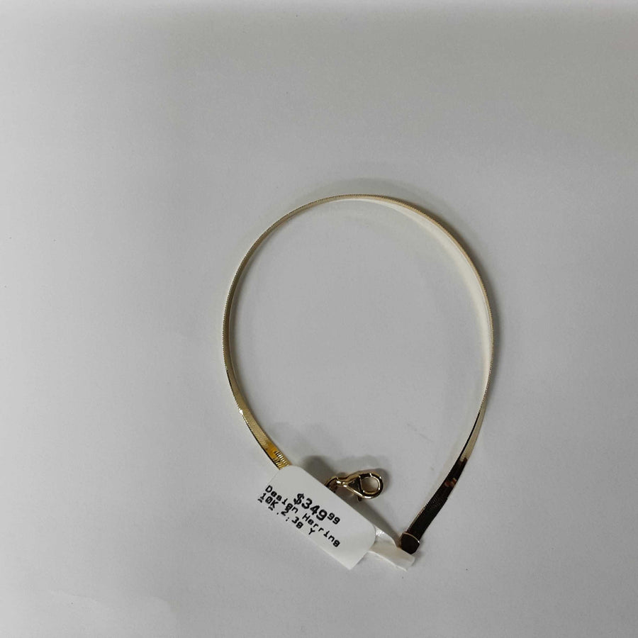Herringbone Bracelet - Yellow Gold 10k (.417) 2.3 grams 4 inch