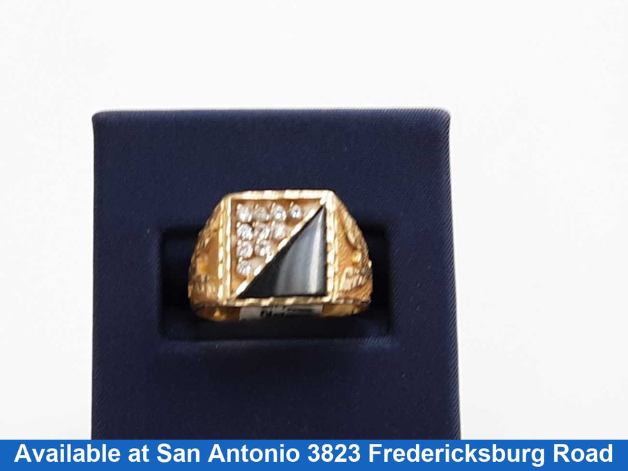 Men's Nugget Ring Yellow Gold 10k Size 9