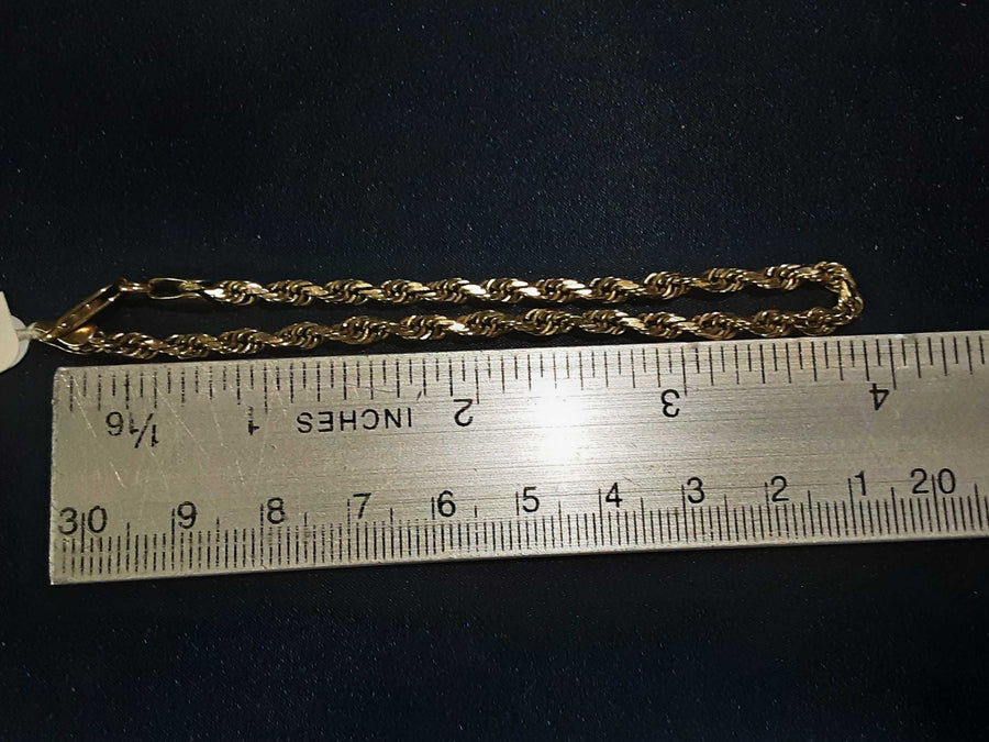 Rope Bracelet - Yellow Gold 14k (.585) 6.7 grams 8 inch