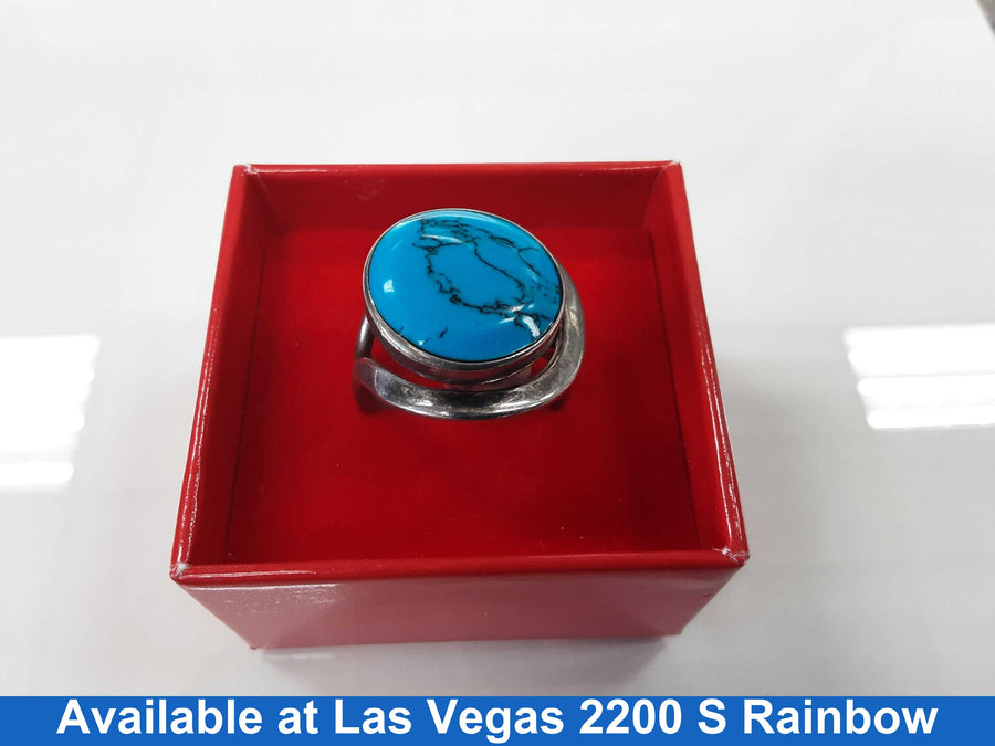 Women's Ring - Solitaire - Silver 13.4 grams Size 6.5