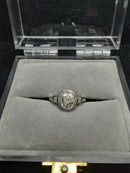 14k White Gold Diamond Cluster Ring