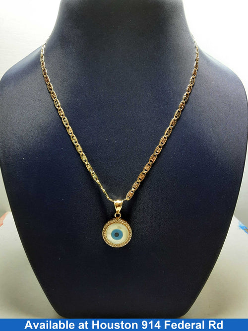 Chain - Tricolor Gold 14k (.585) 5.5 grams 19 inch