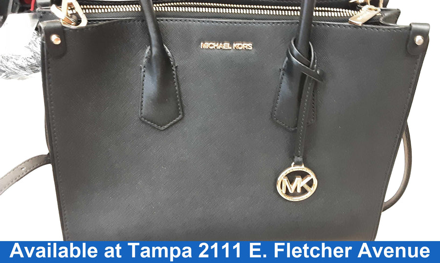 Michael Kors Nolita Medium Studded Leather Shoulder Bag Black Purse / Handbag