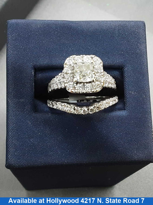 Ring - Engagement Set - White Gold 14k (.585) 8.7 grams Size 6