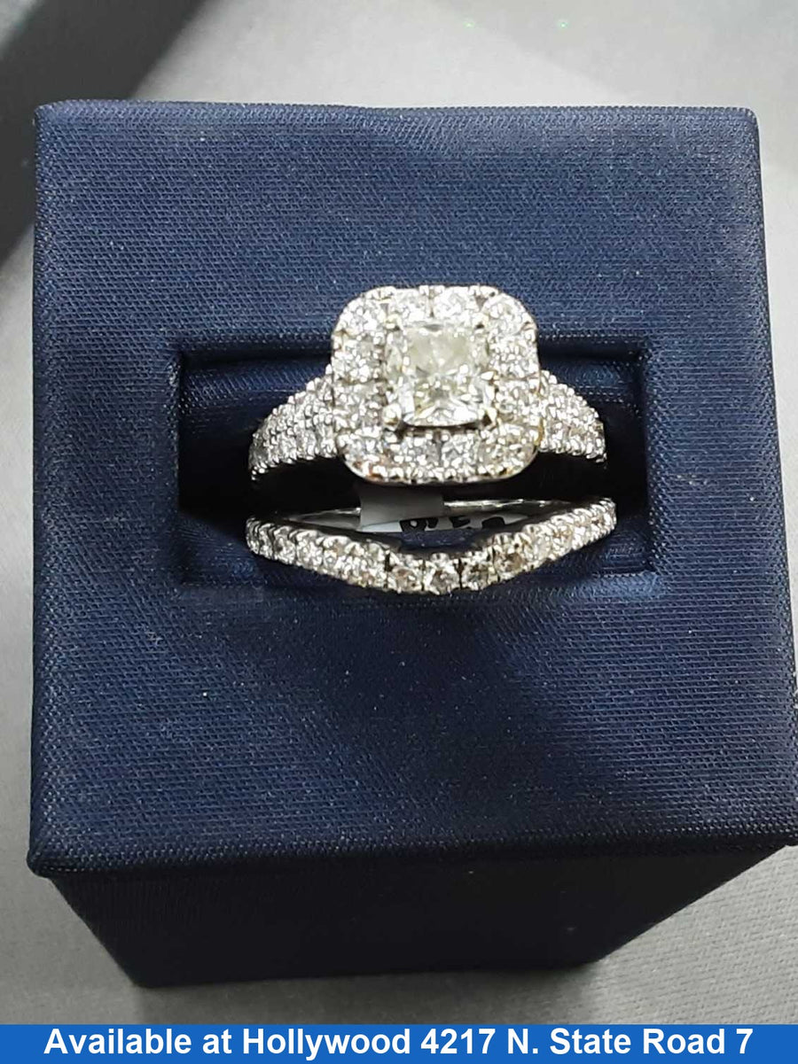Ring - Engagement Set - White Gold 14k (.585) 8.7 grams Size 6