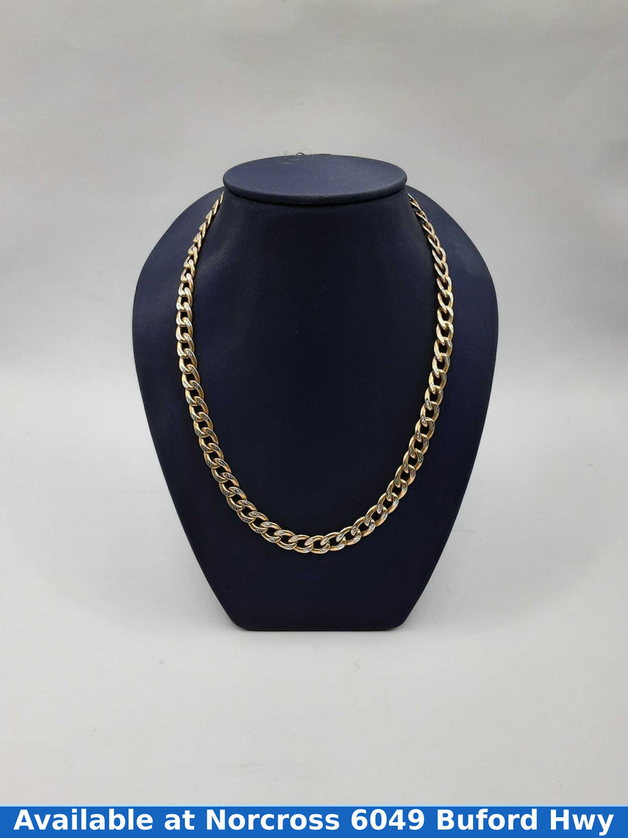 10kt Concave Curb Chain