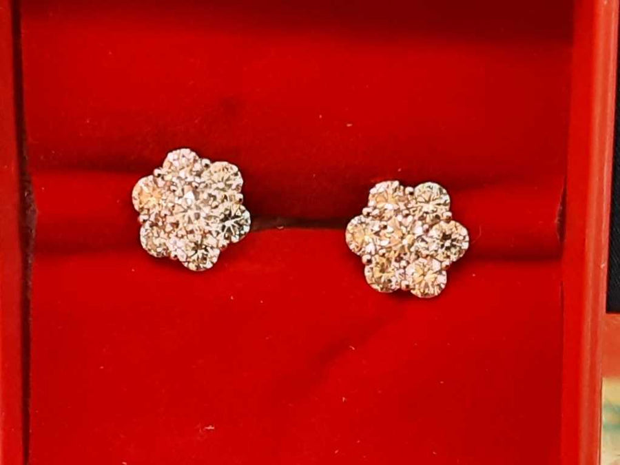 Earrings - White Gold 14k (.585) 2.4 grams