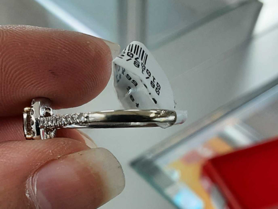 Ring - Engagement Set - White Gold 10k (.417) 2.6 grams Size 7