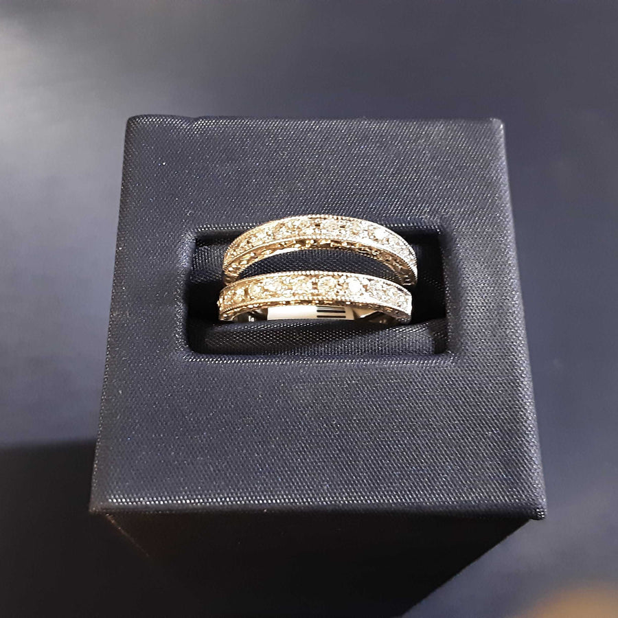 Ring - Channel Set - White Gold 14k (.585) 4.5 grams Size 6