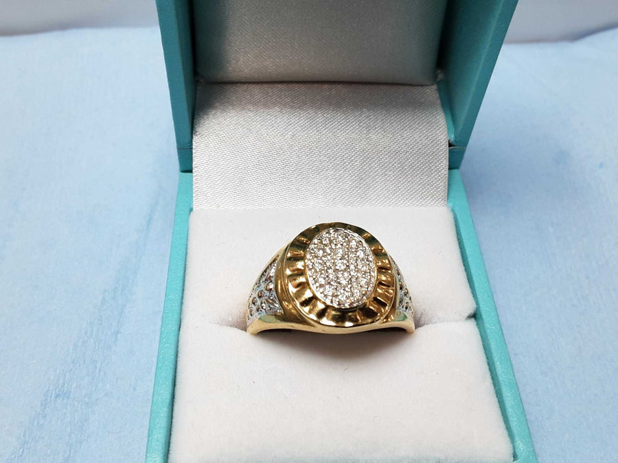Men's Ring - Yellow Gold 10k (.417) 5.6 grams Size 11