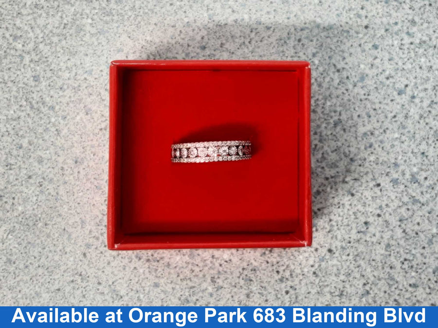 Ring - Wedding Band - White Gold 10k (.417) 3.4 grams Size 6.5