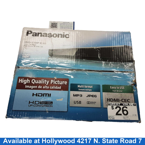 Panasonic Dvd-s700pk Black DVD Player