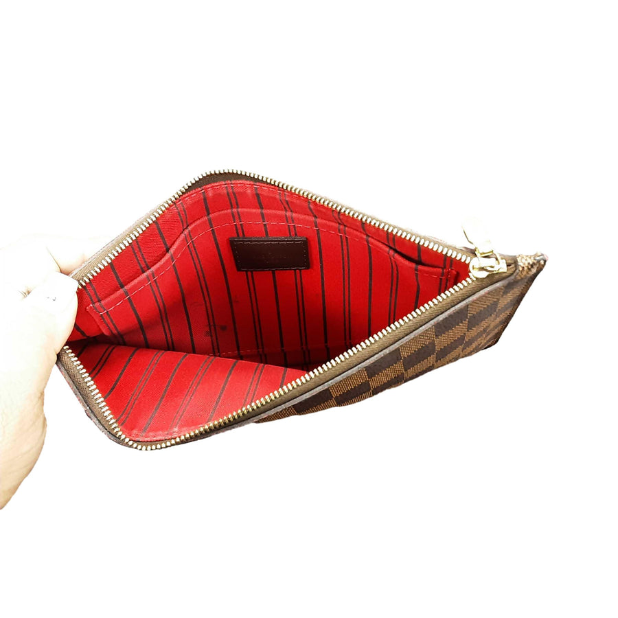 Louis Vuitton Monogram Wristlet Brown Wallet