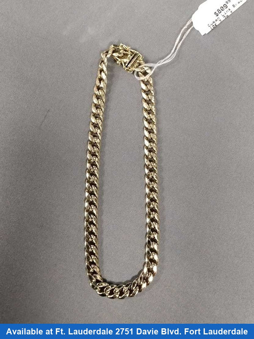 Cuban Link Bracelet - Yellow Gold 10k (.417) 7.7 grams 9 inch