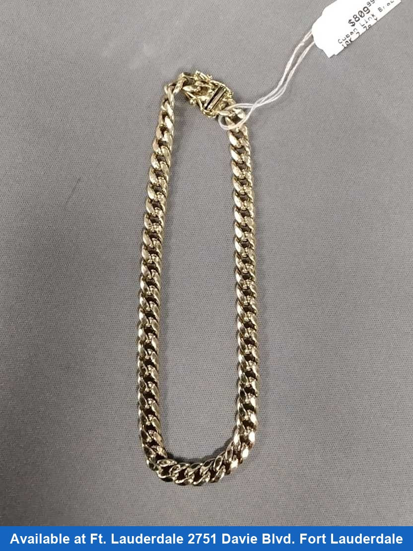 Cuban Link Bracelet - Yellow Gold 10k (.417) 7.7 grams 9 inch