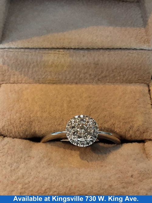 Ring - Wedding Set - White Gold 10k (.417) 2.8 grams Size 10.5