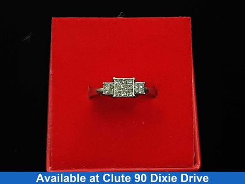 Ring - Wedding Set - White Gold 10k (.417) 3.1 grams Size 8