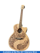 Luna Hen Paspr Beige / Tan Acoustic Classic Guitar