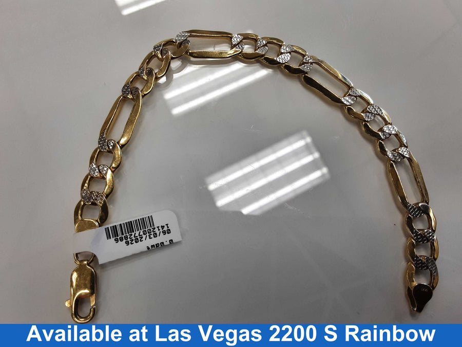 Figaro Bracelet - Yellow Gold 14k (.585) 11.6 grams 8 inch