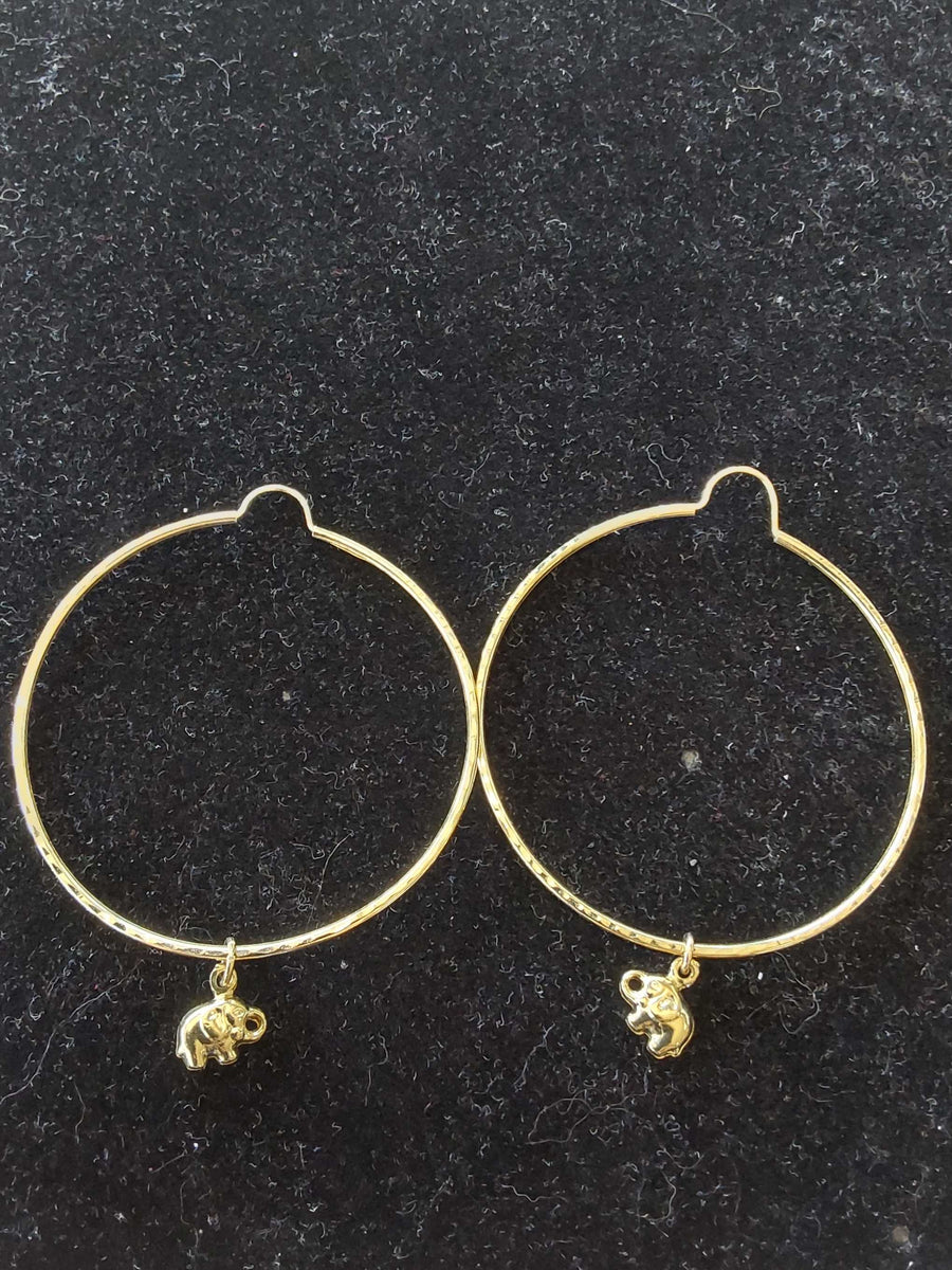 Bangle Earrings - Yellow Gold 10k (.417) 3.8 grams