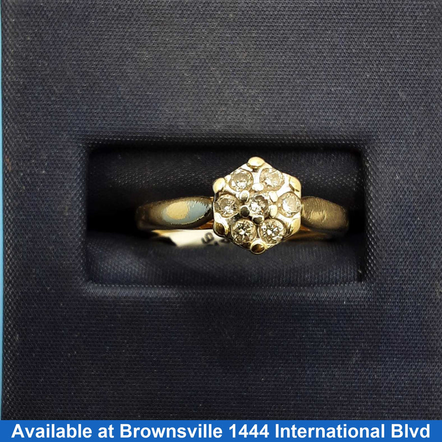 Women's Ring - Yellow Gold 10k (.417) 3 grams Size 8