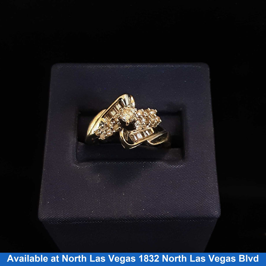 Ring - Engagement Set - White Gold 14k (.585) 4.8 grams Size 7