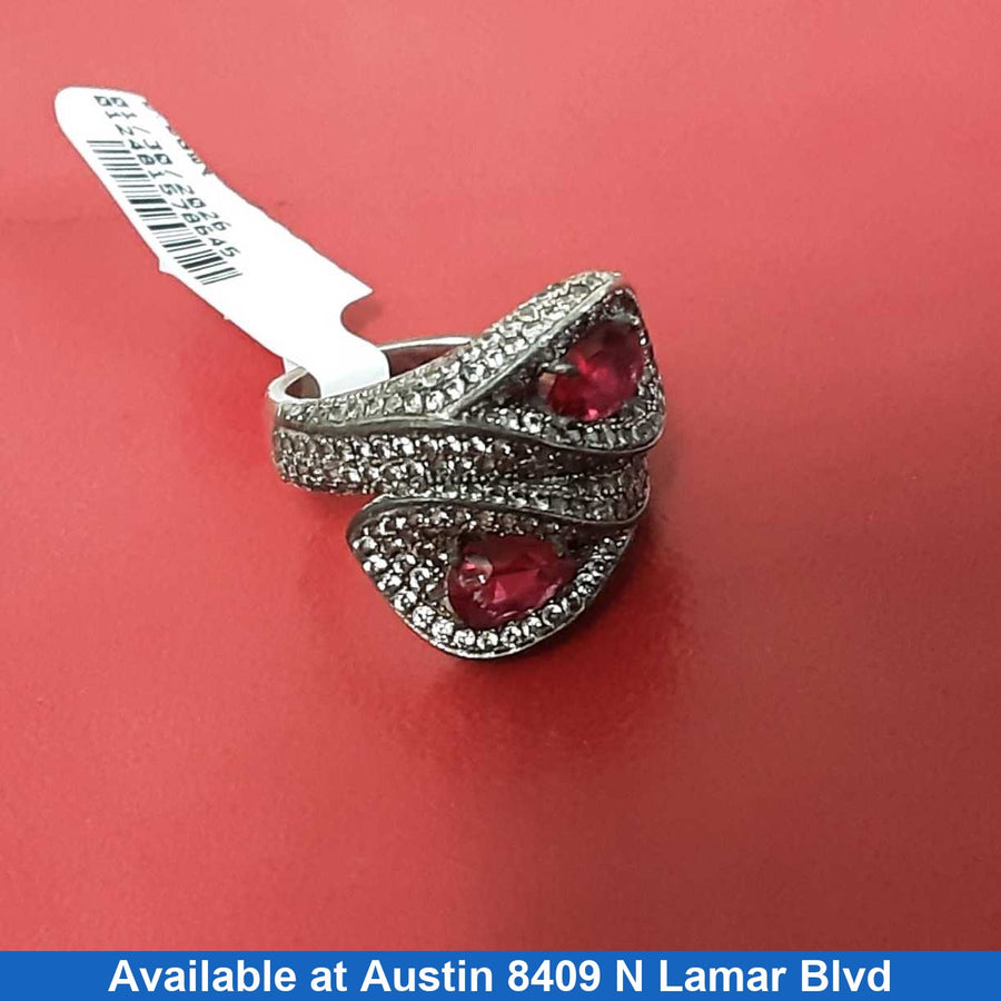 Women's Ring - Solitaire - Silver 10.1 grams Size 6