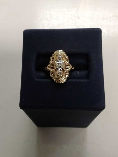 Women's Ring - Yellow Gold 10k (.417) 2.9 grams Size 20