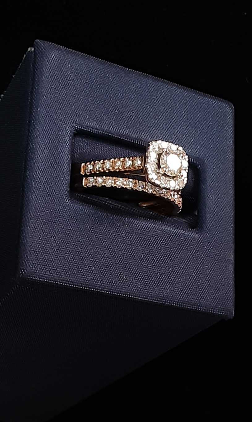 Ring - Engagement Set - Rose Gold 10k (.417) 3.9 grams Size 7