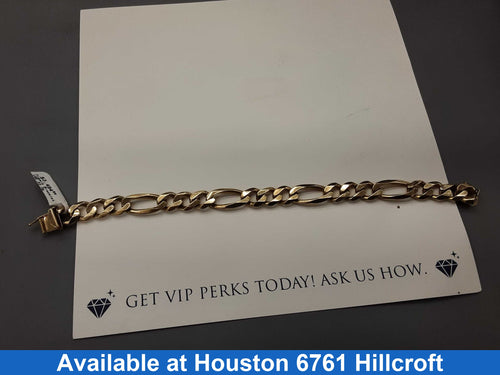 Figaro Bracelet - Yellow Gold 10k (.417) 33.3 grams 10 inch