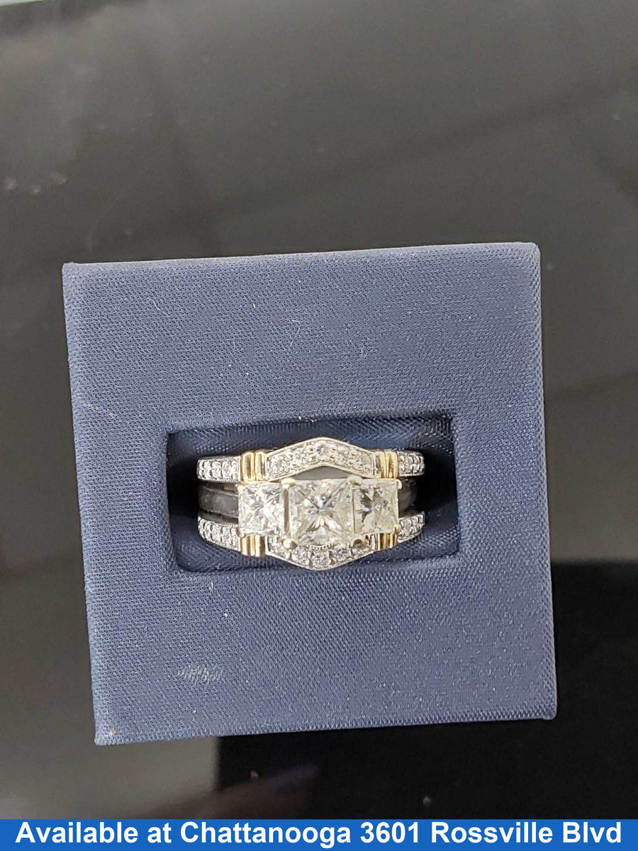 Ring - Engagement Set - Yellow Gold 14k (.585) 8.2 grams Size 11