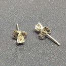 Double Stud Earring - White Gold 14k (.585) 0.4 grams