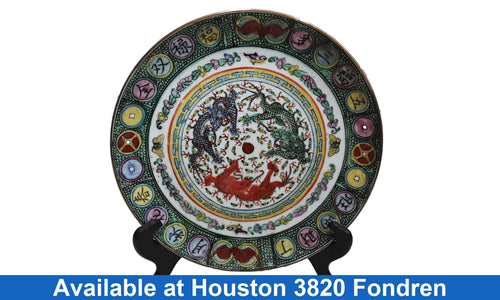 Chinese Porcelain Plate Antique Plate Multi-color Dish