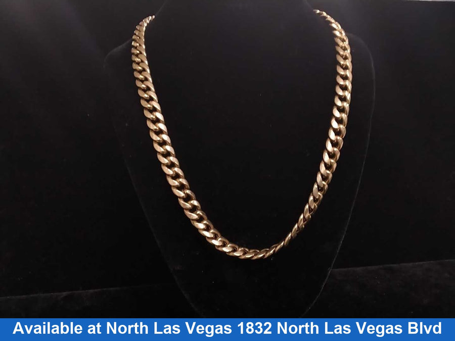 Cuban Link Chain - Yellow Gold 10k (.417) 27.6 grams 24 inch