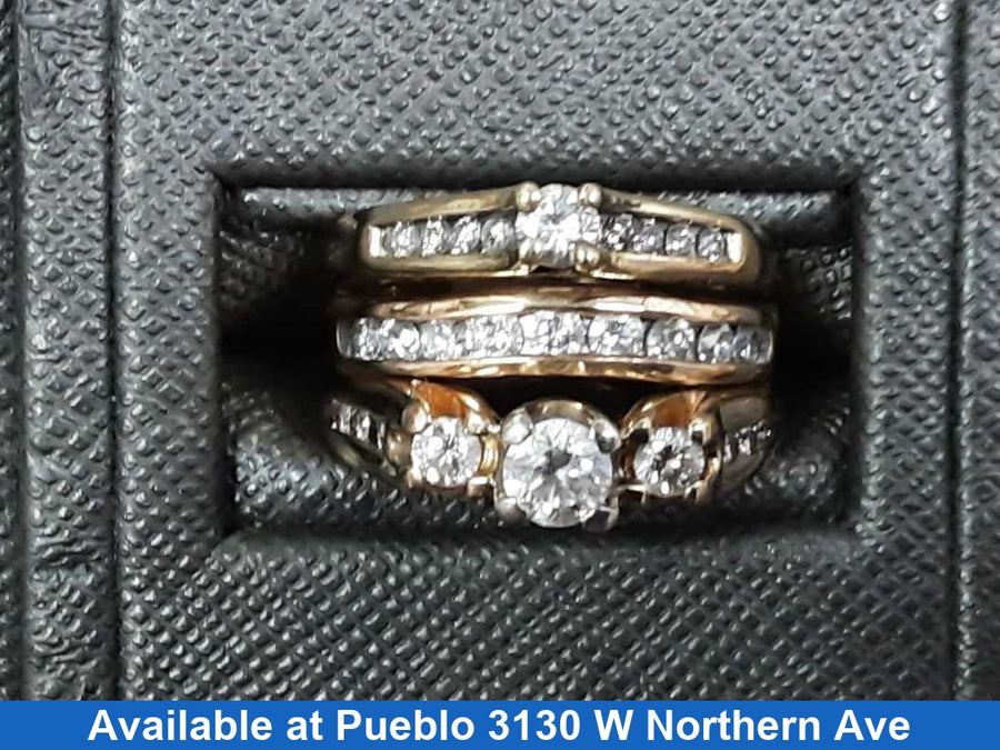 Ring - Wedding Set - Yellow Gold 10k (.417) 11.1 grams Size 6