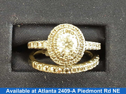 Ring - Engagement Set - Yellow Gold 14k (.585) 5.6 grams Size 5.5