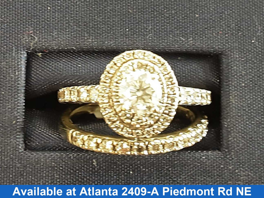 Ring - Engagement Set - Yellow Gold 14k (.585) 5.6 grams Size 5.5