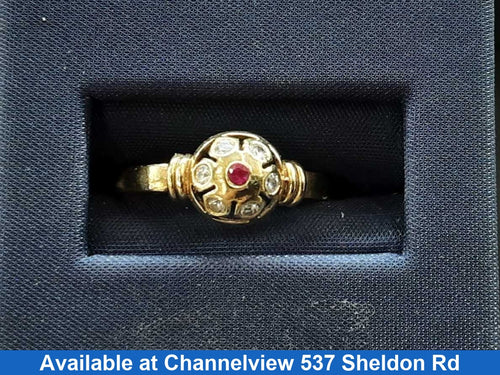 Women's Ring - Yellow Gold 10k (.417) 1.2 grams Size 7.5