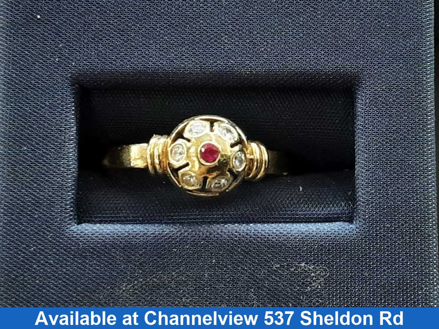 Women's Ring - Yellow Gold 10k (.417) 1.2 grams Size 7.5