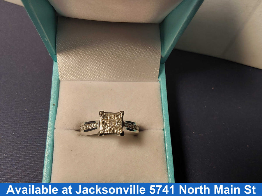 Ring - Engagement Set - White Gold 10k (.417) 5.2 grams Size 7