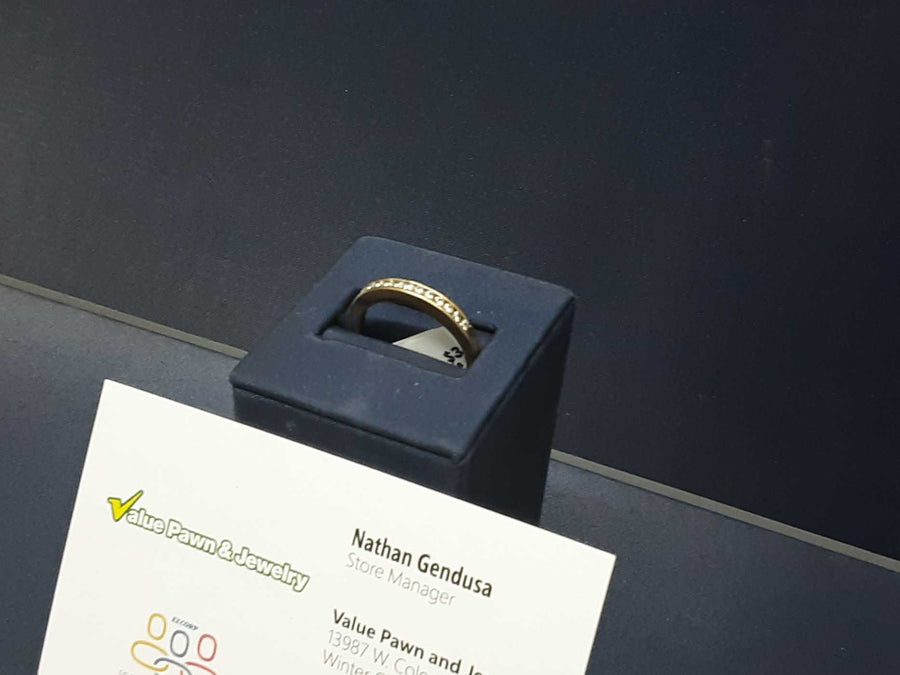 Women's Ring - Anniversary - Yellow Gold 14k (.585) 2.5 grams Size 11.5