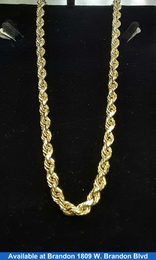 Rope Chain - Yellow Gold 10k (.417) 17.9 grams 22 inch
