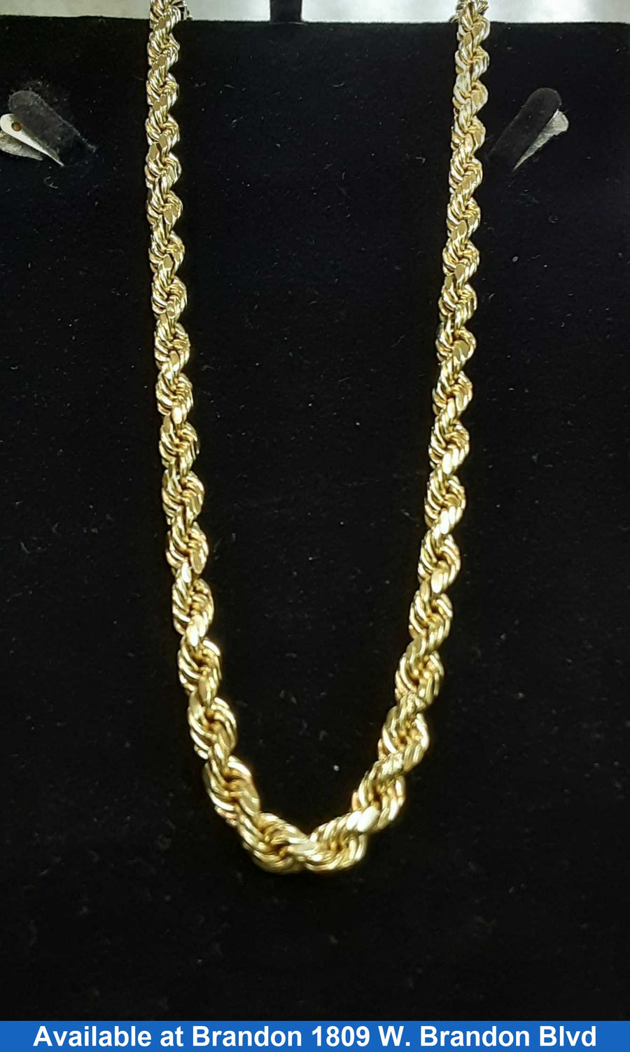 Rope Chain - Yellow Gold 10k (.417) 17.9 grams 22 inch