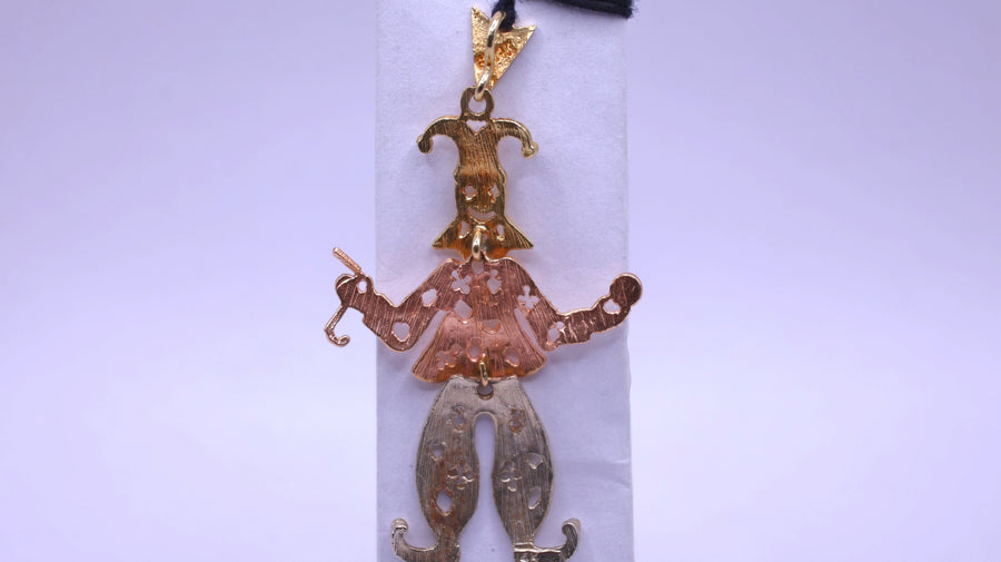 Jester Pendant - Tricolor Gold 14k (.585) 4.3 Grams