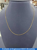Box Chain - Yellow Gold 14k (.585) 1.5 grams 18 inch