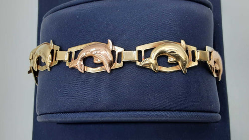 Bracelet - Tricolor Gold 10k (.417) 7 grams 8 inch