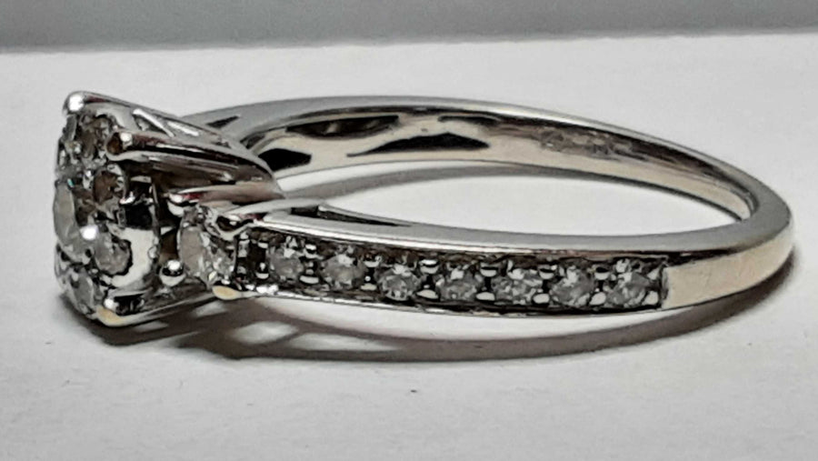 Ring - Wedding Set - White Gold 14k (.585) 2.6 grams Size 6.5