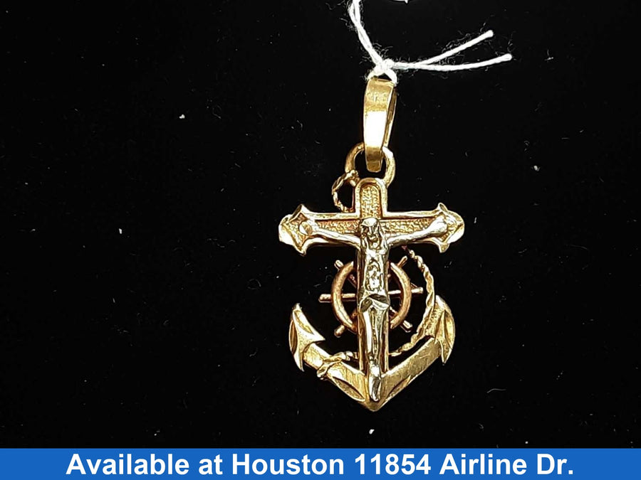 Religious Pendant - Tricolor Gold 14k (.585) 2.8 grams