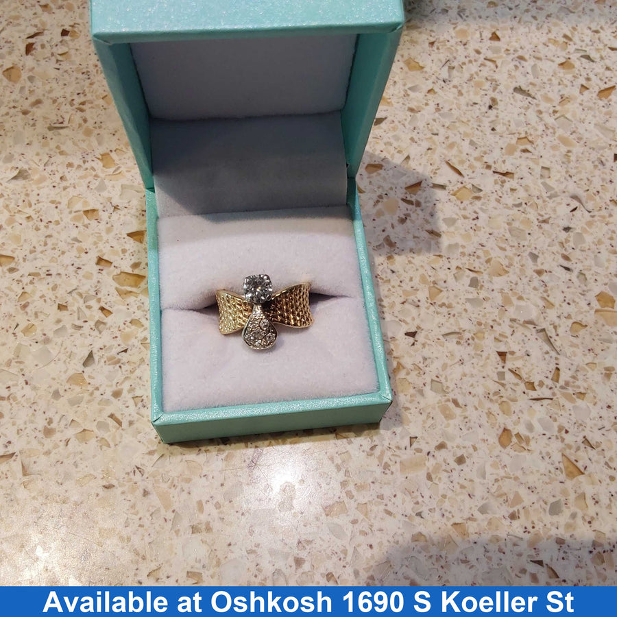 Women's Ring - Yellow Gold 14k (.585) 6.4 grams Size 4.5