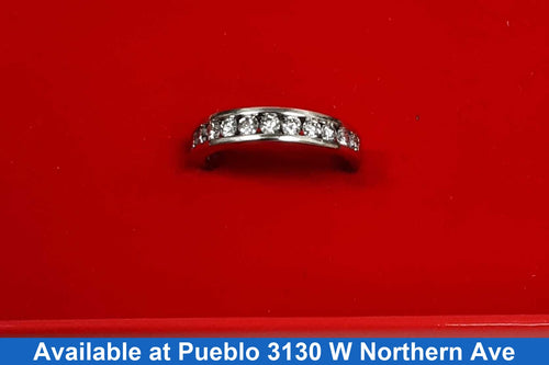 Ring - Channel Set - White Gold 14k (.585) 3.8 grams Size 7